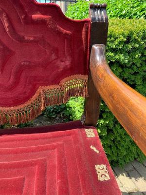 Matching Chairs en Wood / Red Velvet, 19th century