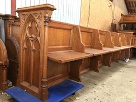 Choir Furniture style gothic en Oak wood, Belgium 19th century