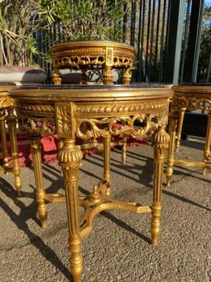 Tables style Baroque en Wood / Marble, 20th century