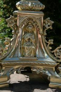 Candle Sticks style gothic en BRONZE, France 19th century