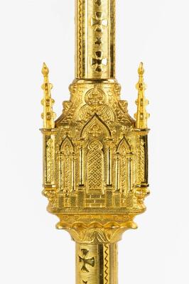 6 Gothic - Style Matching Candle Sticks Height Without Pin. 8 Pieces Available !