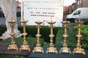 Altar Set Measures Without Pin style Romanesque en Bronze, France 19th century