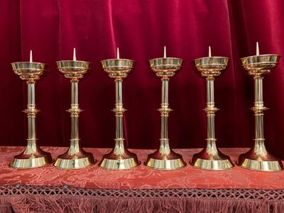 Matching Candle Sticks Height Without Pin. style Neo Classicistic en Brass / Bronze / Polished and Varnished, Den Haag Netherlands 20 th century ( Anno 1910 )