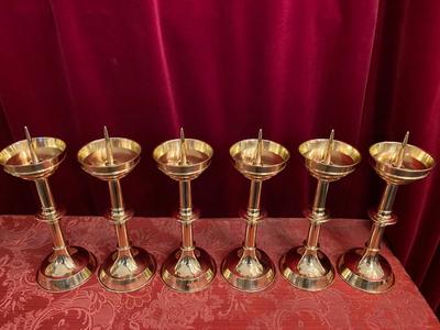 Matching Candle Sticks Height Without Pin. style Neo Classicistic en Brass / Bronze / Polished and Varnished, Den Haag Netherlands 20 th century ( Anno 1910 )