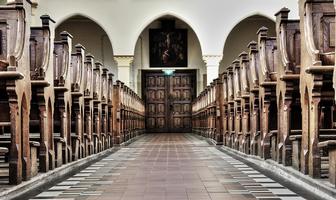 Full Oak Pews  style gothic en Oak, Dutch 19th century