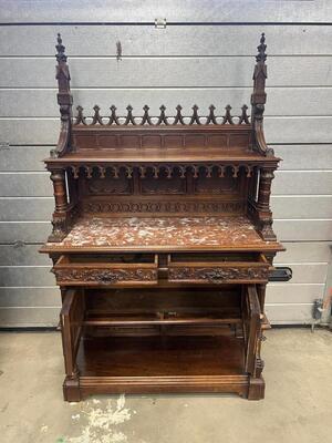 Dining Room style Gothic - Style en Walnut wood , France 19 th century