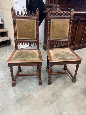 Dining Room style Gothic - Style en Walnut wood , France 19 th century
