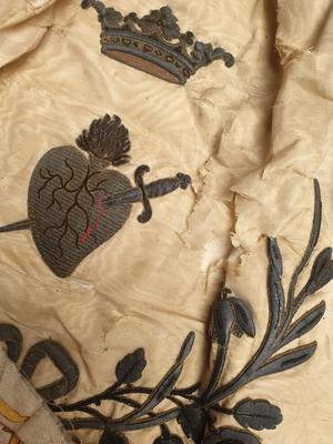 Lot Of Embroidered And Brocade Ornaments  style Baroque / Gothic style en Fabrics / Embroidered And Brocade Ornaments , Flemish - Belgium / Dutch 18 th & 19 th Century