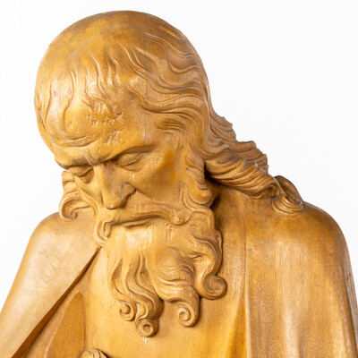 Four Exceptional Wood Sculptures Of The Four Evangelists. (L:44 X W:18 X H:115 Cm) en Hand - Carved Wood ,