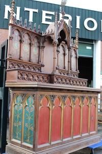 Altar Sold ! style gothic en Oak wood, France 19th century