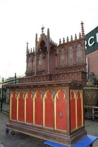 Altar Sold ! style gothic en Oak wood, France 19th century