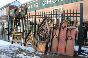 Architectural Elements style gothic en WOOD OAK, Dutch 19th century