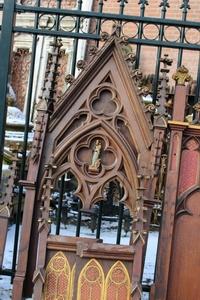 Architectural Elements style gothic en WOOD OAK, Dutch 19th century