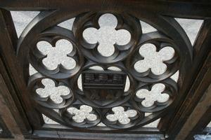 Communion Rails style gothic en wood oak, belgium 19 th century