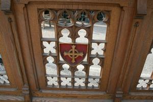 Communion Rails style gothic en wood oak, Belgium 19 th century