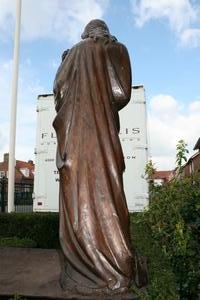 Very Fine And Skilful Hand-Carved Statue , St. Joseph style Gothic - style en Hand-Carved wood , Belgium 19th century ( anno 1855 )