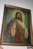 Large Imagination Of Jesus, Hand-Painted On Canvas By Meissner Germany