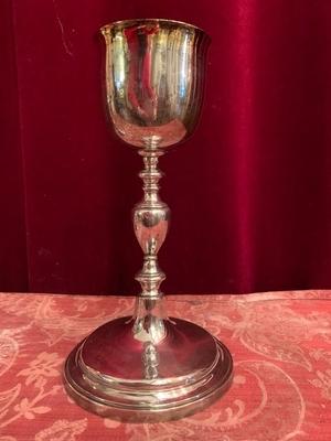 Matching Set Chalice & Ciborium Also For Sale Seperate en Silver, Belgium 19th century