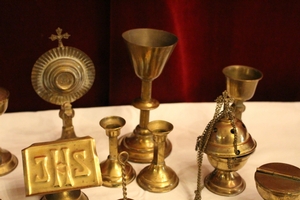 Miniature Altar - Atributes en Brass, Dutch anno 1900