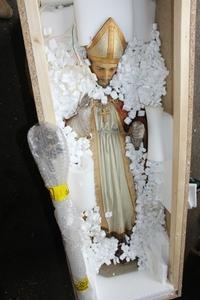 Packing Statue Of  St. Alphonsus  For Ontario Canada 2015. en Terra-Cotta polychrome, Belgium 19th century