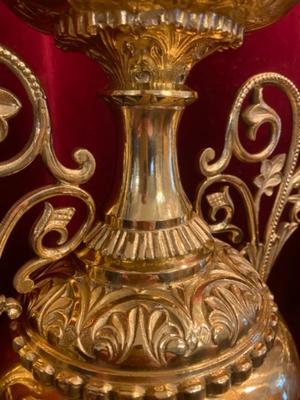 Altar - Vases en Brass / Bronze / Polished and Varnished / Enamel, Italy 19 th century ( Anno 1865 )