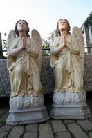 Angels en plaster polychrome, France 19th century