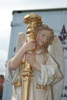 Angels en plaster polychrome, France 19th century