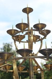 C A N D L E – H O L D E R S         style ART - DECO en Brass / Bronze, Dutch 20th century