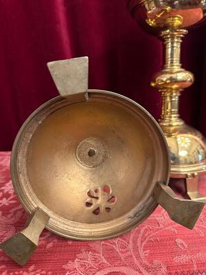 Candle Holders Measures Without Pin style art - deco en Brass / Bronze , Belgium  20 th century ( Anno 1930 )