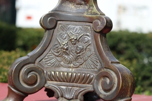 Candle Sticks style baroque en Bronze, France 19th century