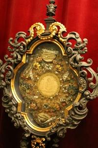 Exceptional And Very Rare Reliquaries style Baroque en wood polychrome, 18 th century