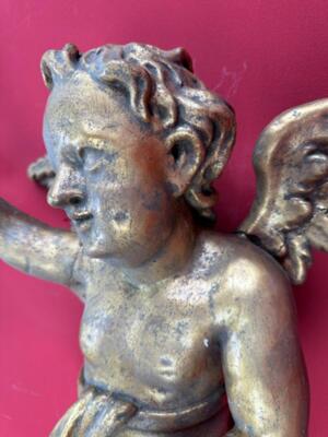 Angels  style Baroque - Style en Wood Polychrome / Gilt, Flemish Belgium 18 th century