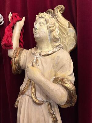Angels  style Baroque - Style en Hand - Carved Wood , 18 th century