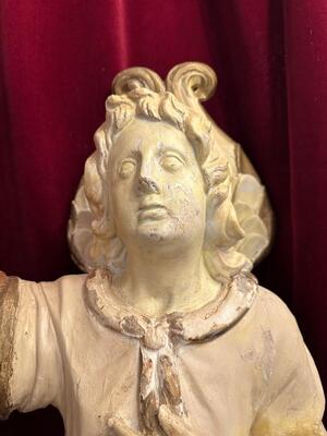 Angels  style Baroque - Style en Hand - Carved Wood , 18 th century