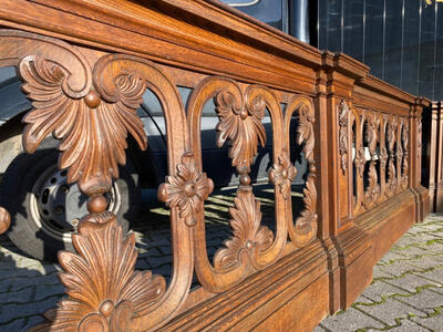 Communion Rails  style Baroque - Style en Oak wood, Belgium  19 th century Anno 1800