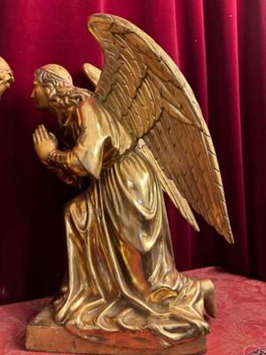 Kneeling Angels style Baroque - Style en Wood totally gold-leaf covered., Southern Germany 18 th century ( Anno 1775 )