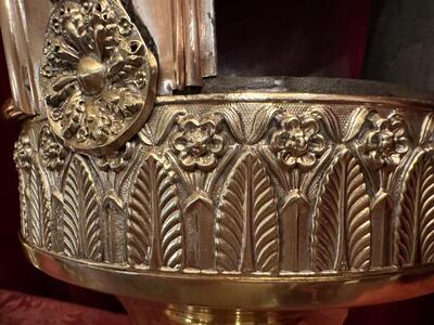 Matching Lanterns style Baroque - Style en Brass / Bronze / Polished and Varnished / Glass, Belgium  19 th century ( Anno 1840 )