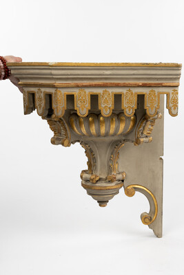 Sculptured Wall Consoles style Baroque - Style en Wood, Belgium  19 th century