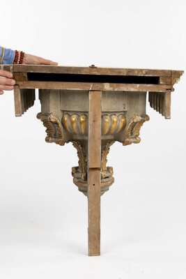 Sculptured Wall Consoles style Baroque - Style en Wood, Belgium  19 th century