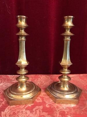 Candle Holders en Bronze, Dutch 19th century