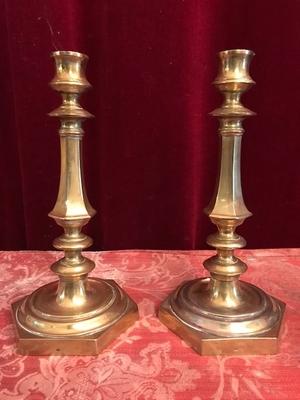 Candle Holders en Bronze, Dutch 19th century