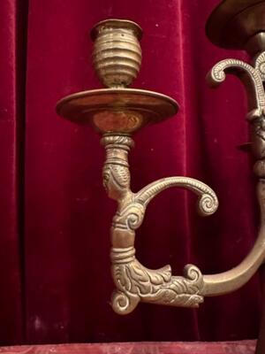 Candle Holders en Bronze, Belgium  19 th century ( Anno 1840 )