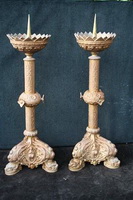 Candle Sticks en Brass / Bronze, France 19th century