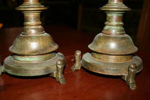 Candle Sticks en bronze, Dutch