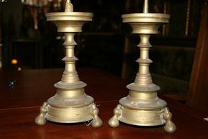 Candle Sticks en bronze, Dutch