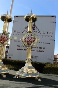 Candle Sticks en Brass / Bronze, France 19th century