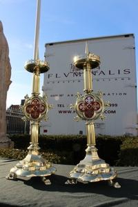 Candle Sticks en Brass / Bronze, France 19th century