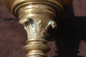 Candle Sticks en Brass / Bronze, France 19th century