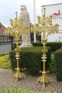 Candle Sticks en Brass / Bronze, France 19th century