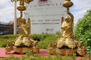 Candle Sticks en bronze - gilt, France 19th century